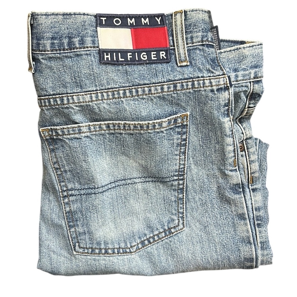 Vintage Tommy Hilfiger Men’s Jeans Size 36 Blue denim pants straight leg